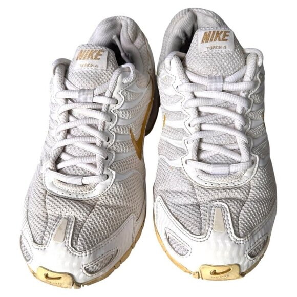 Nike Air Max Torch 4 Shoes Sneakers Woman's‎ sz 8 White CZ9376-100 Running - Picture 2 of 5